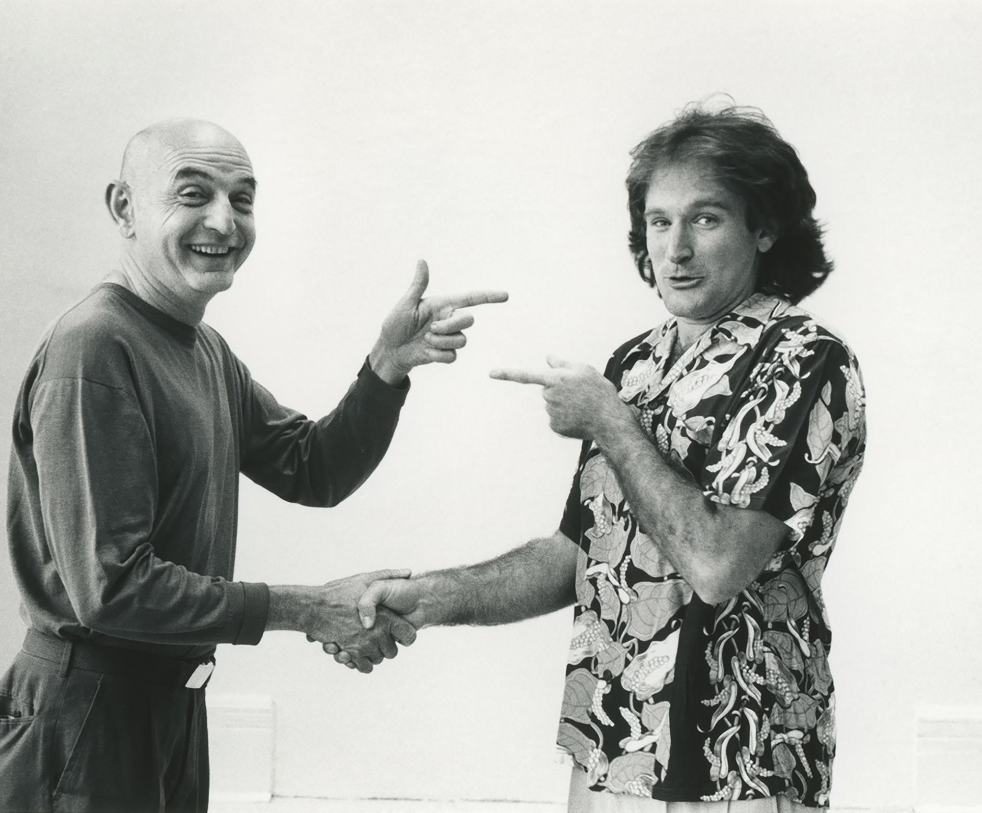 Duane Michals: Duane Michals ja Robin Williams, n.1980.